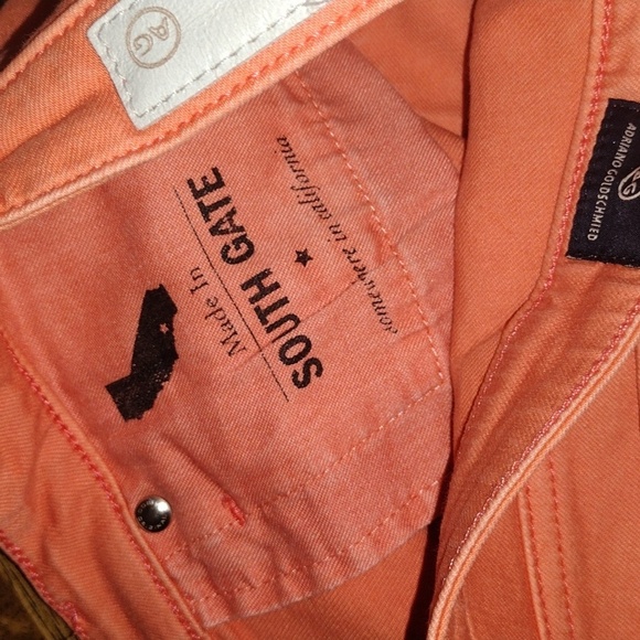 AG Adriano Goldschmied The Stilt Roll-up Cigarette Roll-up Peach Jeans 27 - Picture 5 of 7